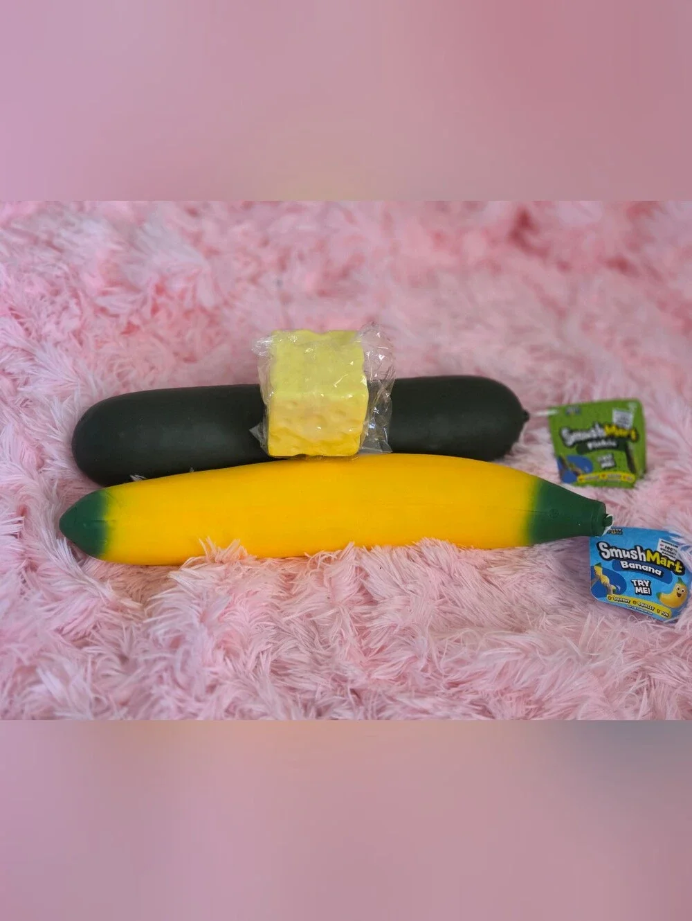 BANANNA, PICKLE, AND CHEESE SMUSHMART SQUISHY BUNDLE ♡
